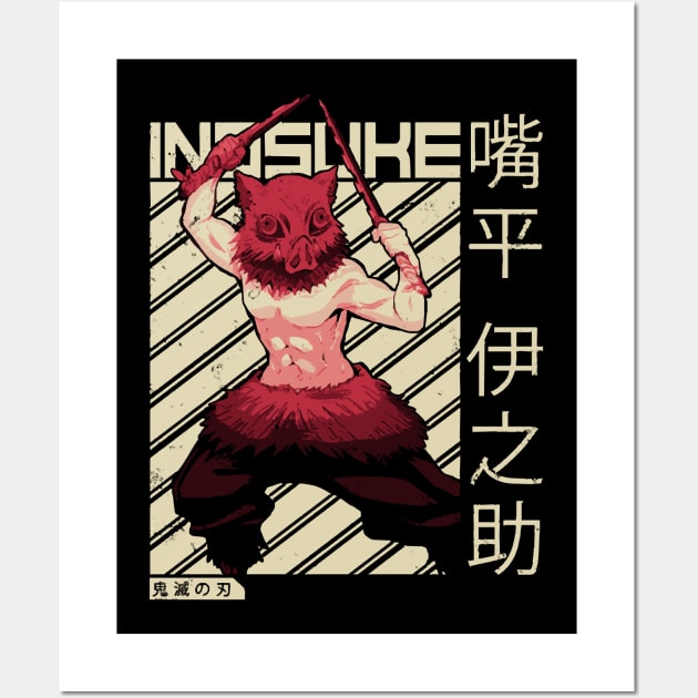 Inosuke Demon Slayer  Anime Wall Art by hnmarart